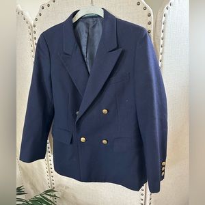 The scotch house Cute vintage wool jacket blazer size small navy blue